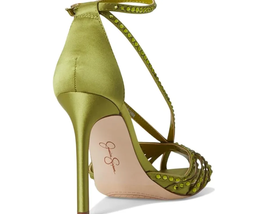 Jessica Simpson Jittale Embellished High Heel Sandals Botanical Green Outlet