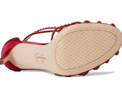 Jessica Simpson Jittale Embellished High Heel Sandals Chili Pepper Discount