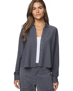 Splendid Joanne Blouse Ice Navy Clearance