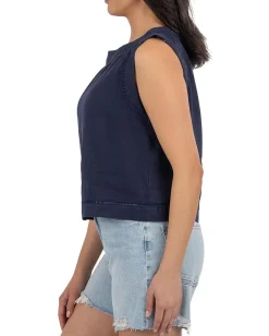 KUT from the Kloth Joanne Sleeveless Top Ink Blue Sale