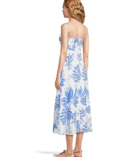 Lilly Pulitzer Jorgian Linen Midi Dress Resort White Jet Set Jungle Clearance