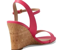 Cole Haan Josie Wedge Sandals Camelia Rose Leather/Cork Outlet