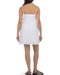 KUT from the Kloth Jules Dress With Ties Straps Optic White Hot