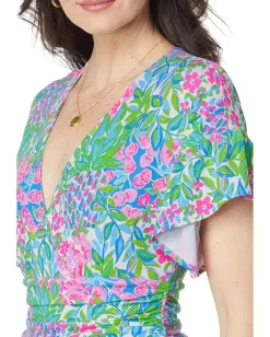 Women Lilly Pulitzer Juliet Ruffle Midi Dress