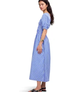 Madewell Juliette Puff Sleeve Midi Dress Stripe Waterfall Online