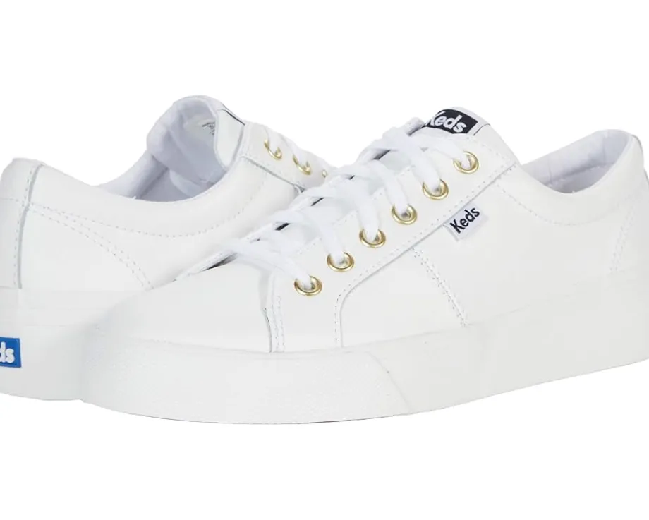 Keds Jump Kick Duo Lace Up White/Gold Best