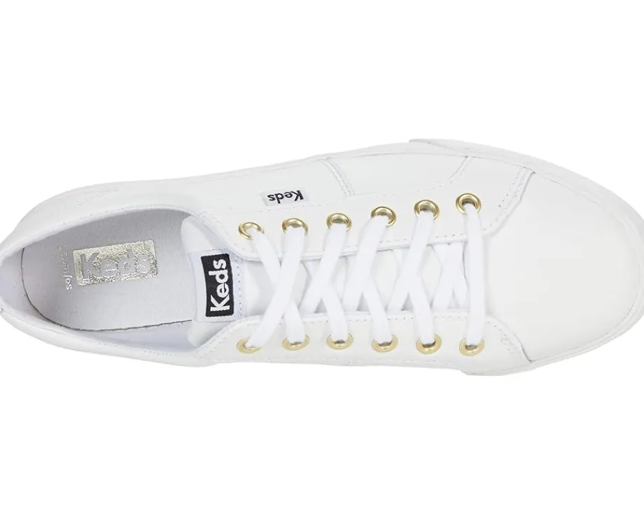 Keds Jump Kick Duo Lace Up White/Gold Best