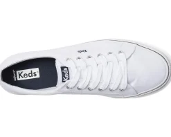 Keds Jump Kick Lace Up White/Navy Stripe Discount