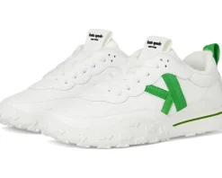 Kate Spade New York K As In Kate Smooth Leather Runner True White/ KS Green Best