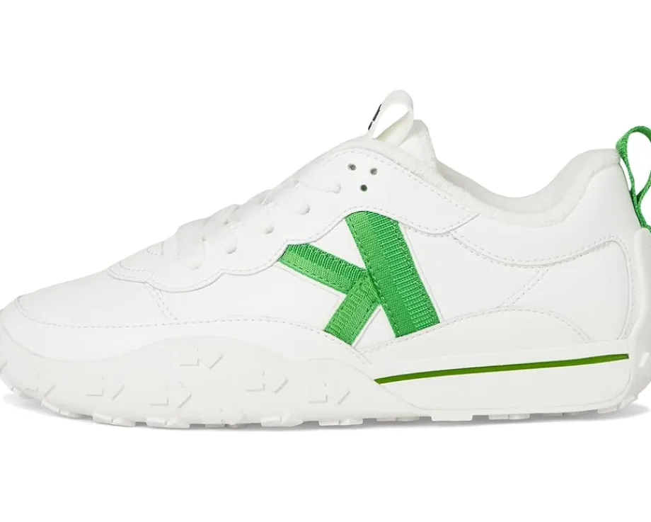 Kate Spade New York K As In Kate Smooth Leather Runner True White/ KS Green Best