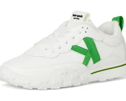Kate Spade New York K As In Kate Smooth Leather Runner True White/ KS Green Best