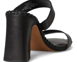 Vince Camuto Kaden Stitched Block Heel Mule Sandals Black Discount