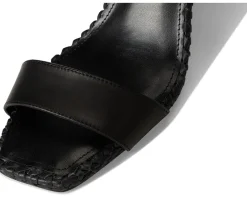 Vince Camuto Kaden Stitched Block Heel Mule Sandals Black Discount