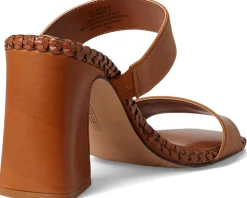 Vince Camuto Kaden Stitched Block Heel Mule Sandals Caramello Hot