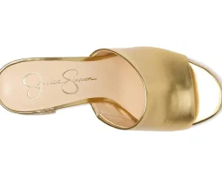 Jessica Simpson Kameena Mule Platform Sandals Gold