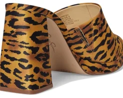 Jessica Simpson Kameena Mule Platform Sandals Natural Tiger Print Outlet