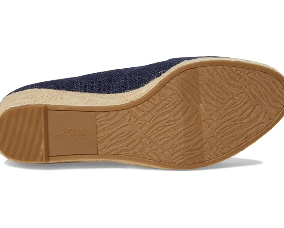LifeStride Kamilla Espadrille Shoes Lux Navy Linen Hot