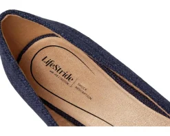 LifeStride Kamilla Espadrille Shoes Lux Navy Linen Hot