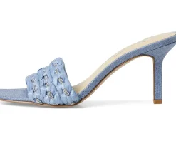 Jessica Simpson Kasova Braided Heeled Sandals Denim Blue/Clear Discount