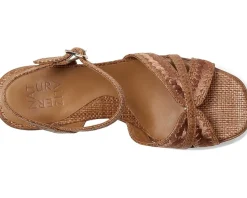 Naturalizer Katalina Brown Raffia Fabric Discount