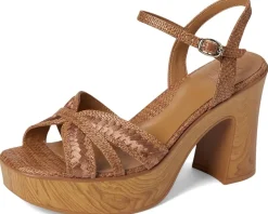 Naturalizer Katalina Brown Raffia Fabric Discount