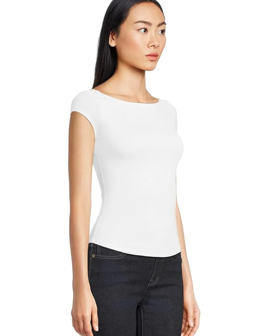 Free People Katie Knit Tee Clean Ivory Online