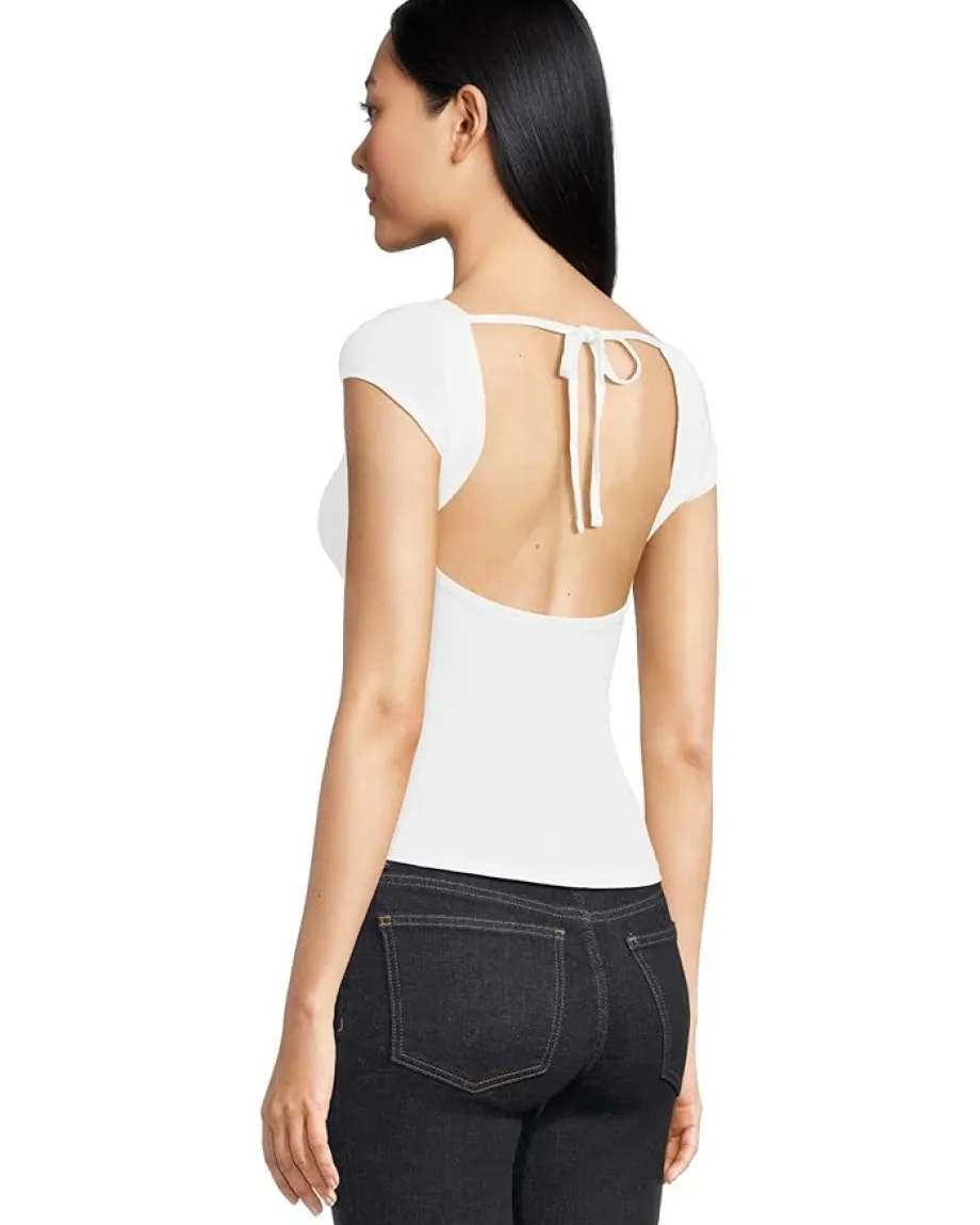 Free People Katie Knit Tee Clean Ivory Online