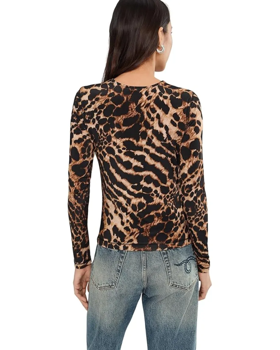 AllSaints Katlyn Top Pardus Honey Brown Discount