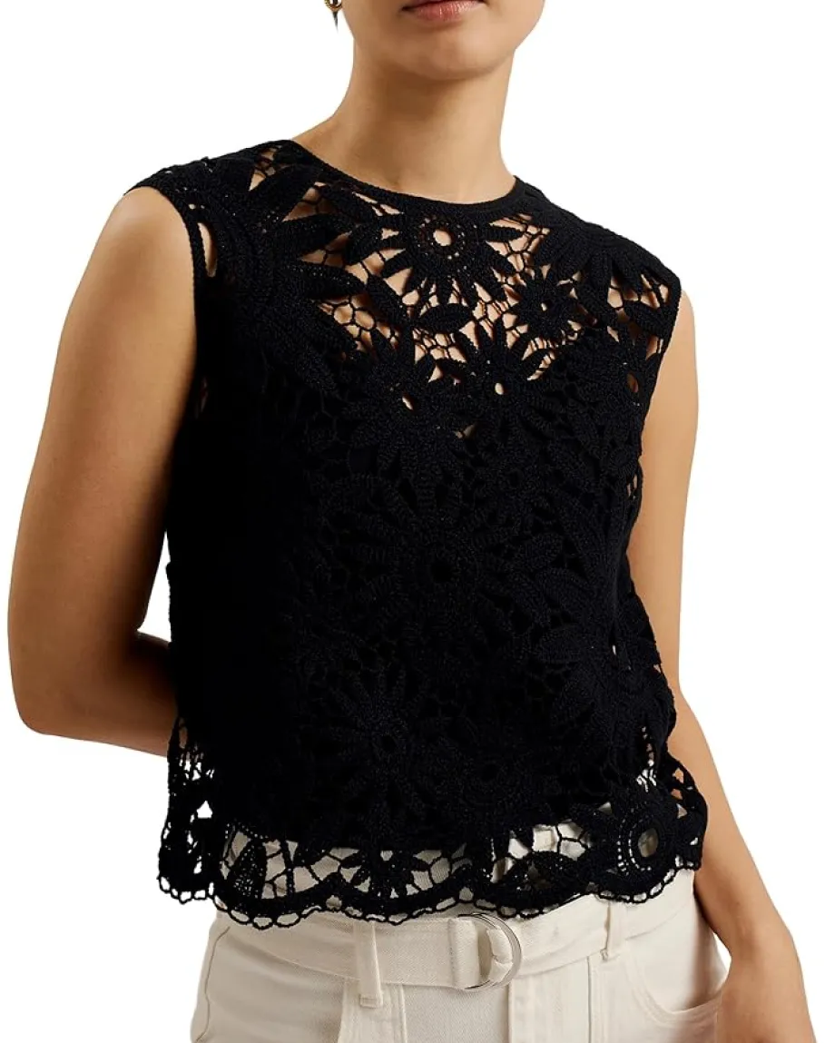 Women Ted Baker Katrnn Crochet Knit Top