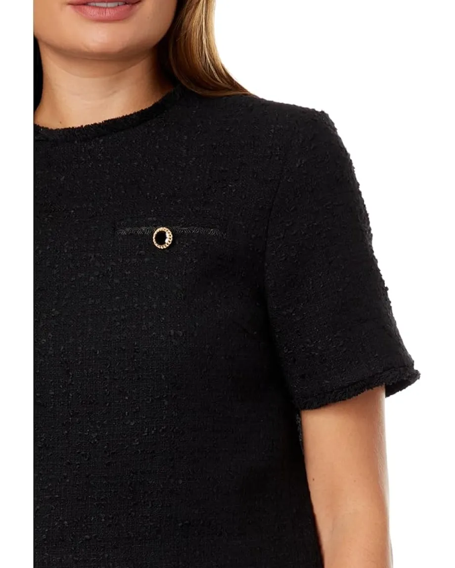 Ted Baker Katyyj Woven Tee with Welt Pockets Black Clearance
