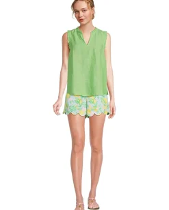 Women Lilly Pulitzer Kavalla Sleeveless Ruffle