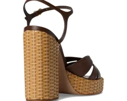 Schutz Keefa Straw Desert Brown New