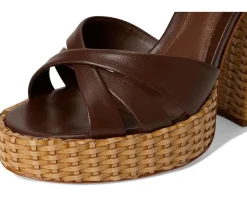 Schutz Keefa Straw Desert Brown New