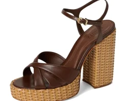 Schutz Keefa Straw Desert Brown New