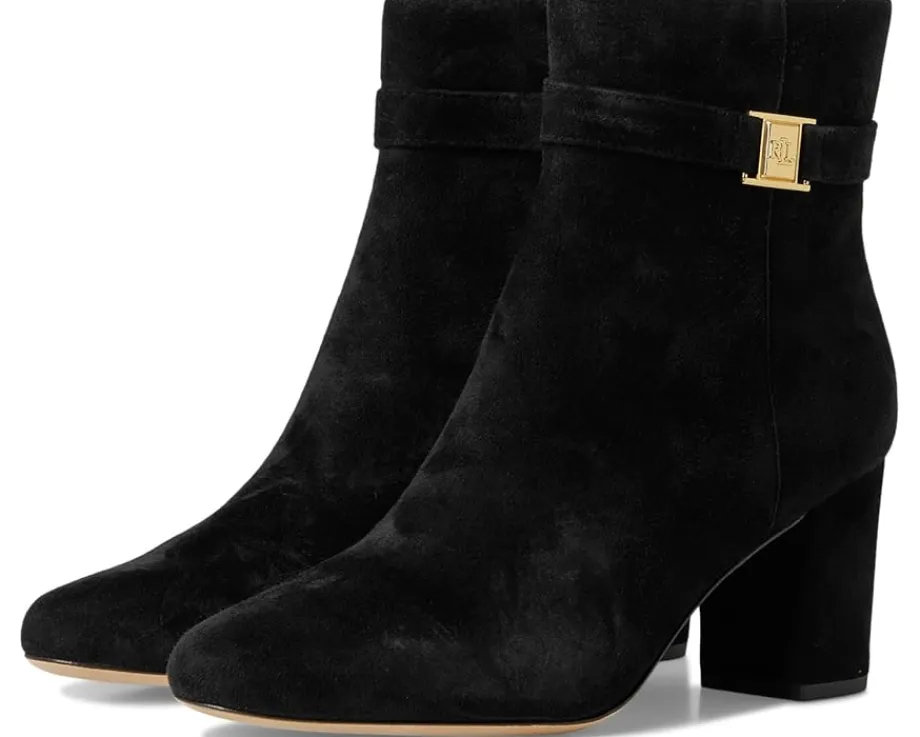 Women Lauren Ralph Lauren Kellie Suede Bootie Heel