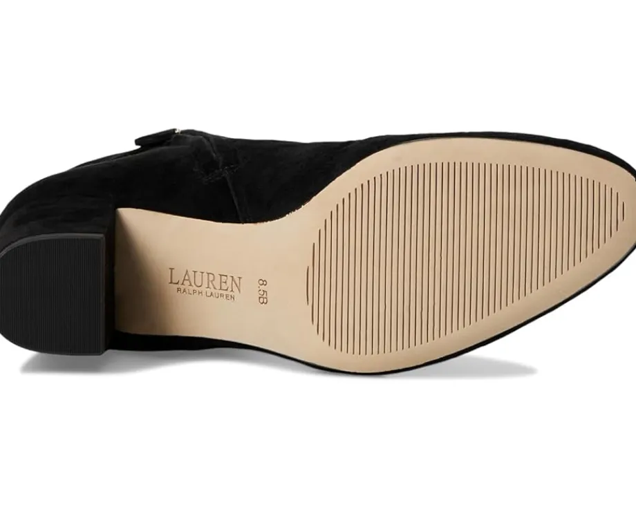 Women Lauren Ralph Lauren Kellie Suede Bootie Heel