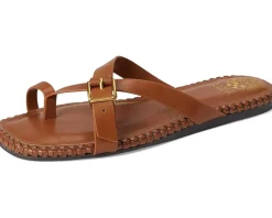 Vince Camuto Kellon Toe Loop Flat Sandals Caramello Hot