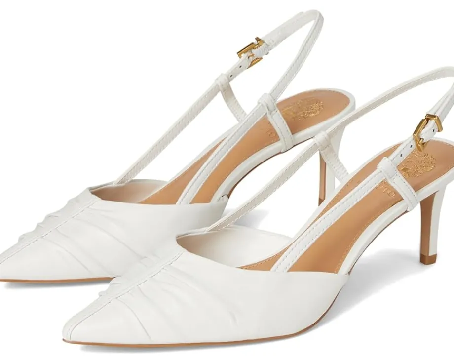 Vince Camuto Kelten Bunched Toe Slingback Pumps Bianco Best