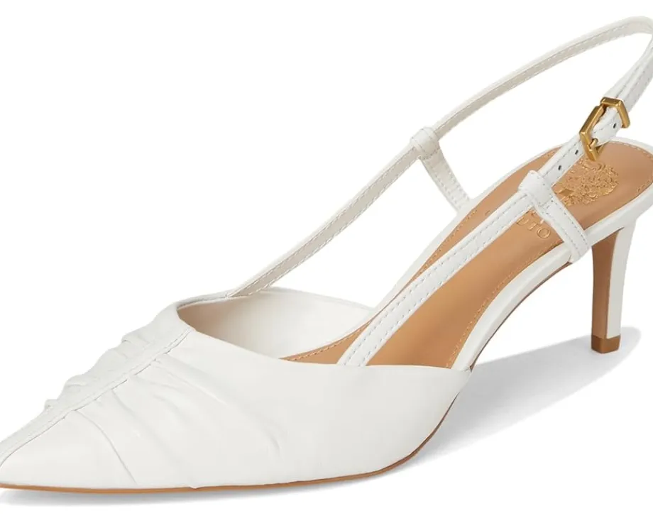Vince Camuto Kelten Bunched Toe Slingback Pumps Bianco Best