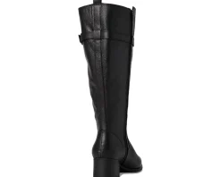 Naturalizer Kenna Extra Wide Calf Knee High Boots Black Leather Outlet