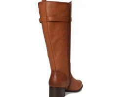 Naturalizer Kenna Extra Wide Calf Knee High Boots English Tea Leather Best