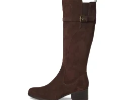 Naturalizer Kenna Knee High Boots Chocolate Bar Brown Suede Discount