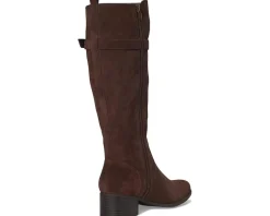 Naturalizer Kenna Knee High Boots Chocolate Bar Brown Suede Discount