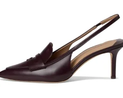 Women Lauren Ralph Lauren Khloe Leather Slingback Loafers Pumps