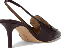 Women Lauren Ralph Lauren Khloe Leather Slingback Loafers Pumps