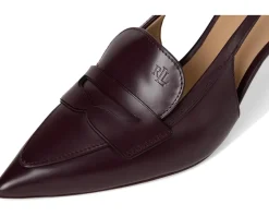 Women Lauren Ralph Lauren Khloe Leather Slingback Loafers Pumps