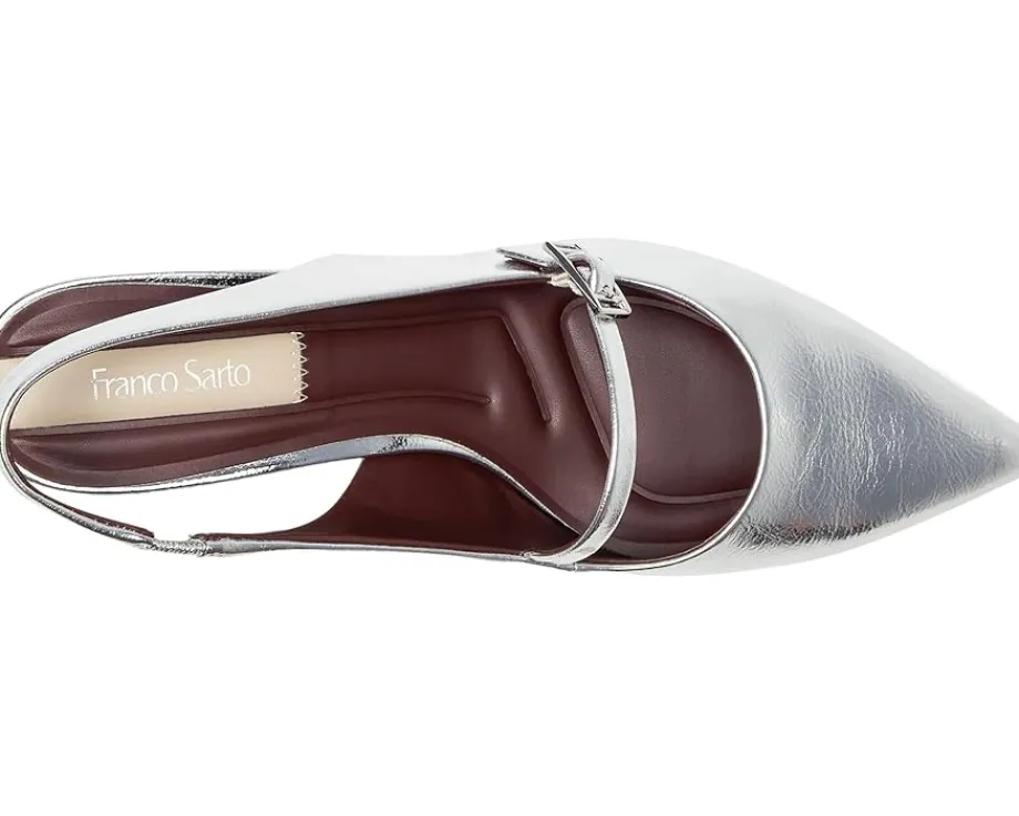 Women Franco Sarto Khloe Pointed Toe Slingback Kitten Heel