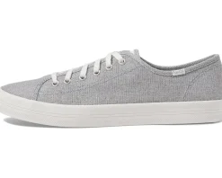Keds Kickstart Lace Up Silver Textile New