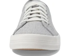 Keds Kickstart Lace Up Silver Textile New
