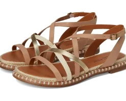 Women Lucky Brand Kielly Cross Strap Flat Sandals